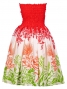 Hula Midi Dress with Lehua Print / Red / G1595r