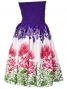 Hula Midi Dress with Lehua Print / Violet / J1595v