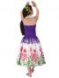 Hula Midi Dress with Lehua Print / Violet / J1595v