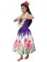 Hula Midi Dress with Lehua Print / Violet / J1595v