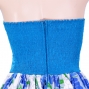 Hula Long Dress with Flower Print / Blue / G1630bl