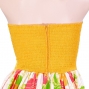Hula Long Dress with Flower Print / Yellow / G1630y