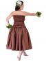 Hula Shirring Tube Top & Pa'u Skirt Set-Up / Brown / G1670br