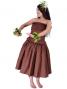Hula Shirring Tube Top & Pa'u Skirt Set-Up / Brown / G1670br