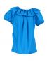 Hula Frilled Collar & Puff Sleeve Blouse & Pa'u Skirt Set-Up / Blue / G1671bl