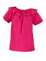 Hula Frilled Collar & Puff Sleeve Blouse & Pa'u Skirt Set-Up / Deep Rose / G1671dr