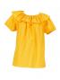 Hula Frilled Collar & Puff Sleeve Blouse & Pa'u Skirt Set-Up / Yellow / G1671y