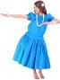 Hula Puff Sleeve Blouse & Pa'u Skirt Set-Up / Blue / G1669bl