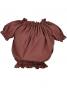 Hula Puff Sleeve Blouse & Pa'u Skirt Set-Up / Brown / G1669br
