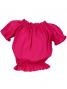 Hula Puff Sleeve Blouse & Pa'u Skirt Set-Up / Deep Rose / G1669dr