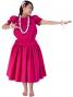 Hula Puff Sleeve Blouse & Pa'u Skirt Set-Up / Deep Rose / G1669dr