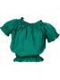 Hula Puff Sleeve Blouse & Pa'u Skirt Set-Up / Green / G1669g