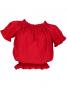 Hula Puff Sleeve Blouse & Pa'u Skirt Set-Up / Red / G1669r