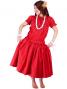 Hula Puff Sleeve Blouse & Pa'u Skirt Set-Up / Red / G1669r