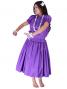 Hula Puff Sleeve Blouse & Pa'u Skirt Set-Up / Violet / G1669v