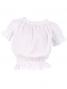 Hula Puff Sleeve Blouse & Pa'u Skirt Set-Up / White / G1669w