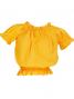 Hula Puff Sleeve Blouse & Pa'u Skirt Set-Up / Yellow / G1669y