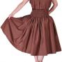 Hula Pa'u Skirt with Solid Print / Brown / G1666br