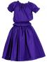 Hula Puff Sleeve Blouse & Pa'u Skirt Set-Up / Egg Plant / G1669ep