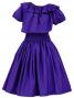 Hula Frilled Collar & Puff Sleeve Blouse & Pa'u Skirt Set-Up / Egg Plant / G1671ep