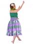 Hula Pa'u Skirt with Lehua Print / Lavender / J1733