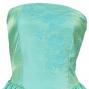 Strapless Shantung Dress with Lehua Embroidery / Green / G1774g