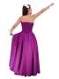 Strapless Shantung Dress with Lehua Embroidery / Purple / G1774p