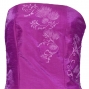 Strapless Shantung Dress with Lehua Embroidery / Purple / G1774p