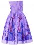 Hula Drape Midi Dress with Bird of Paradise / Purple  / J1777p