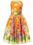 Hula Drape Midi Dress with Bird of Paradise / Yellow  / J1777y