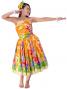 Hula Drape Midi Dress with Bird of Paradise / Yellow  / J1777y