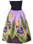 Hula Tube Top Dress with Bird of Paradise print / Purple  / G1817p