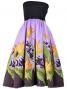 Hula Tube Top Dress with Bird of Paradise print / Purple  / G1817p