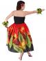 Hula Tube Top Dress with Bird of Paradise print / Red  / G1817r