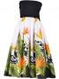 Hula Tube Top Dress with Bird of Paradise print / White  / G1817w