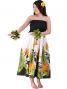 Hula Tube Top Dress with Bird of Paradise print / White  / G1817w