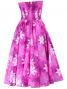 Hula Strapless Dress with Gradation Plumeria Print / Pink / J1832pi