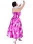Hula Strapless Dress with Gradation Plumeria Print / Pink / J1832pi