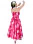 Hula Strapless Dress with Gradation Plumeria Print / Red / G1832r
