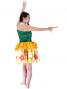 Tahitian Skirt with Flower Print / Yellow / J1838