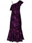 Hula One Shoulder Embossed Velvet Dress / Purple / G1841p