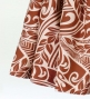 Hula Pa'u Skirt with Kahiko Print / Brown / J1846