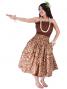 Hula Pa'u Skirt with Kahiko Print / Brown / J1846