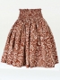 Hula Pa'u Skirt with Kahiko Print / Brown / J1846