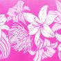 Tahitian Skirt with Lily & Lehua Print / Pink / G1856