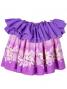 Tahitian Skirt with Lily & Lehua Print / Purple / G1857