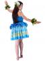 Tahitian Skirt with Lily & Lehua Print / Blue / J1858