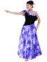 Hula One Shoulder Dress with Velvet & Plumeria Print / Purple / G1882p