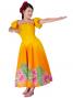 Hula Dress with Lehua Print Decorative Sleeves attached / Yellow / G1883y