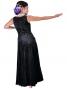 Hula Long Dress with Velvet / Black / G1893a
